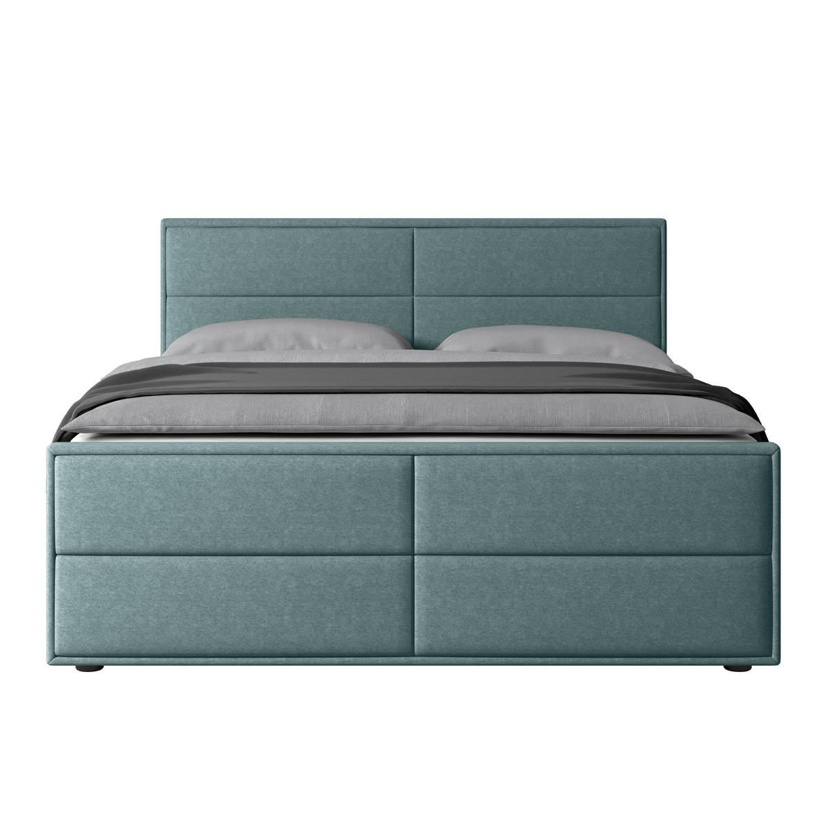 Boxspringbett Palermo ca. 180x200 cm Blau - Blau, MODERN, Holz/Kunststoff (180/200cm) - MID.YOU
