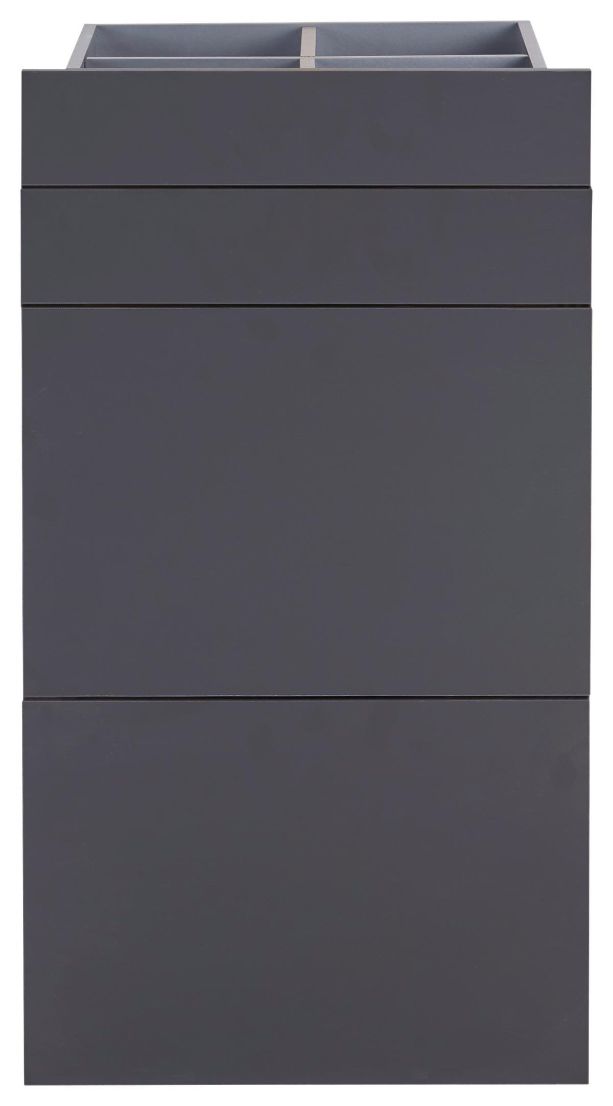Schubladenset Unit in Anthrazit - Anthrazit, MODERN, Holzwerkstoff (45,3/83/47cm) - Based