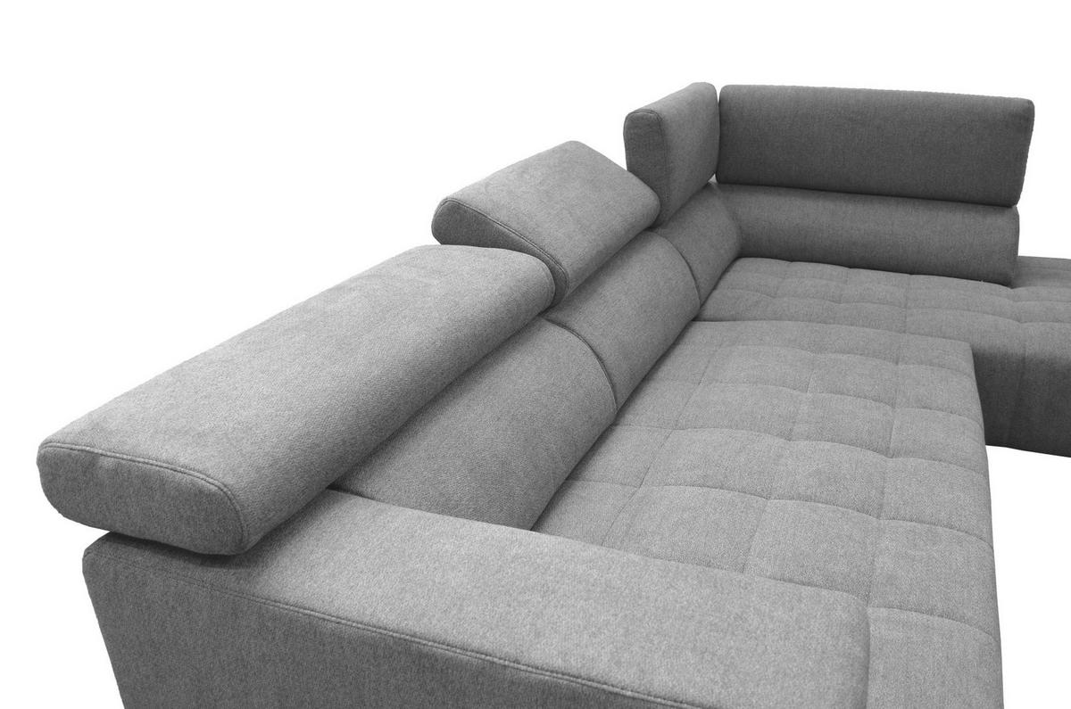 Ugaona Garnitura Tarragona - siva/crna, Moderno, tekstil (295/201cm) - Premium Living