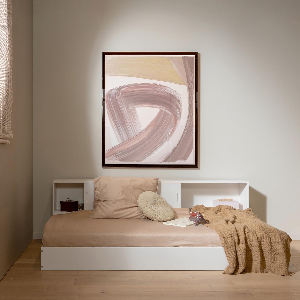 Bodenbett Carter Weiß ca. 90x200 cm - Weiß, Basics, Holz (90/200cm) - MID.YOU