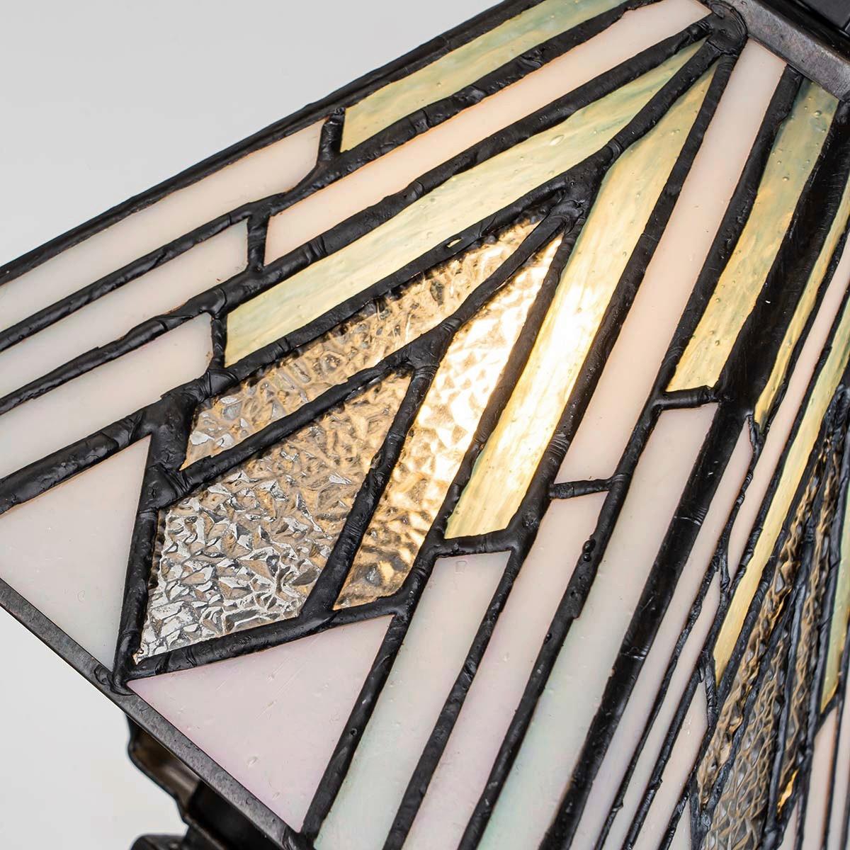 Asztali Lámpa Tf-Alderley-Tl-S - sötétbarna/többszínű, Konventionell, üveg/fém (32,3/13,8/13,8cm) - Elstead Lighting