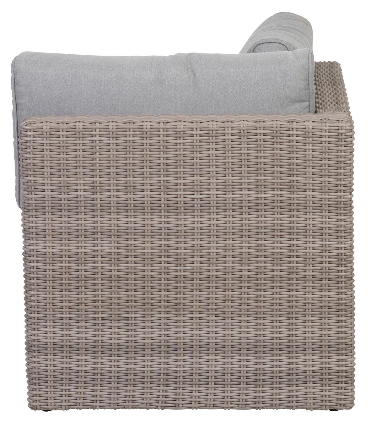 Loungegarnitur Palma 5-tlg aus Kunststoff mit Kissen - Grau, Basics, Glas/Textil (93/65/71cm) - Gardenson