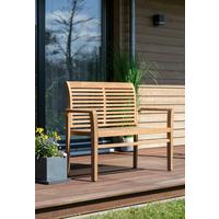 Gartenbank Woodie Teak stapelbar - Basics, Holz (120/92/52cm) - Gardenson