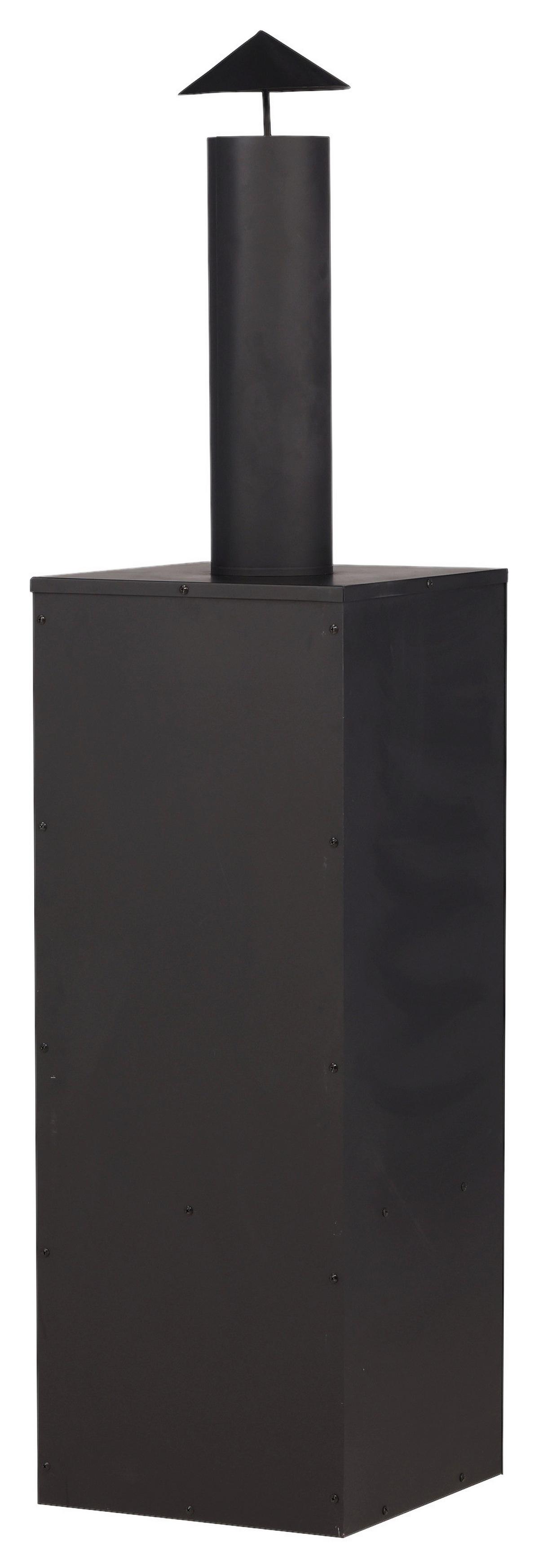 Feuerstelle Makarima ca. 45x199x45 cm Schwarz - Schwarz, KONVENTIONELL, Metall (45/199/45cm) - Gardenson