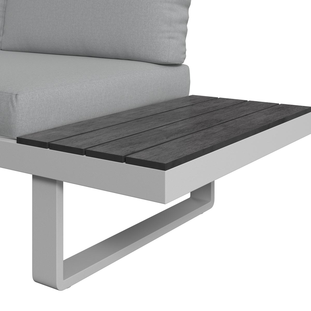 Dining-Loungeset Leandra Hellg Outdoorstoff/Metall/Polywood - Dunkelgrau/Hellgrau, MODERN, Kunststoff/Textil - Bessagi Garden