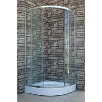 Zuhanykabin Íves T4090c - krómszínű, Konventionell, műanyag/Üveg (90/190/90cm)