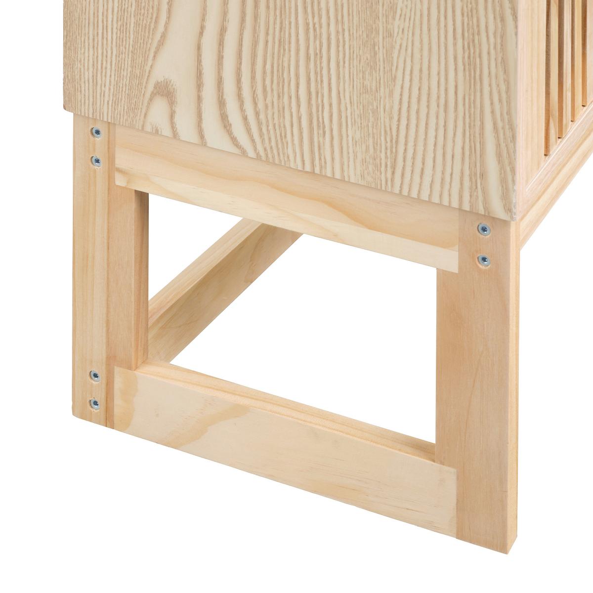 Kommode Cosma Naturfarben - Schwarz/Naturfarben, MODERN, Holz/Holzwerkstoff - Mömax