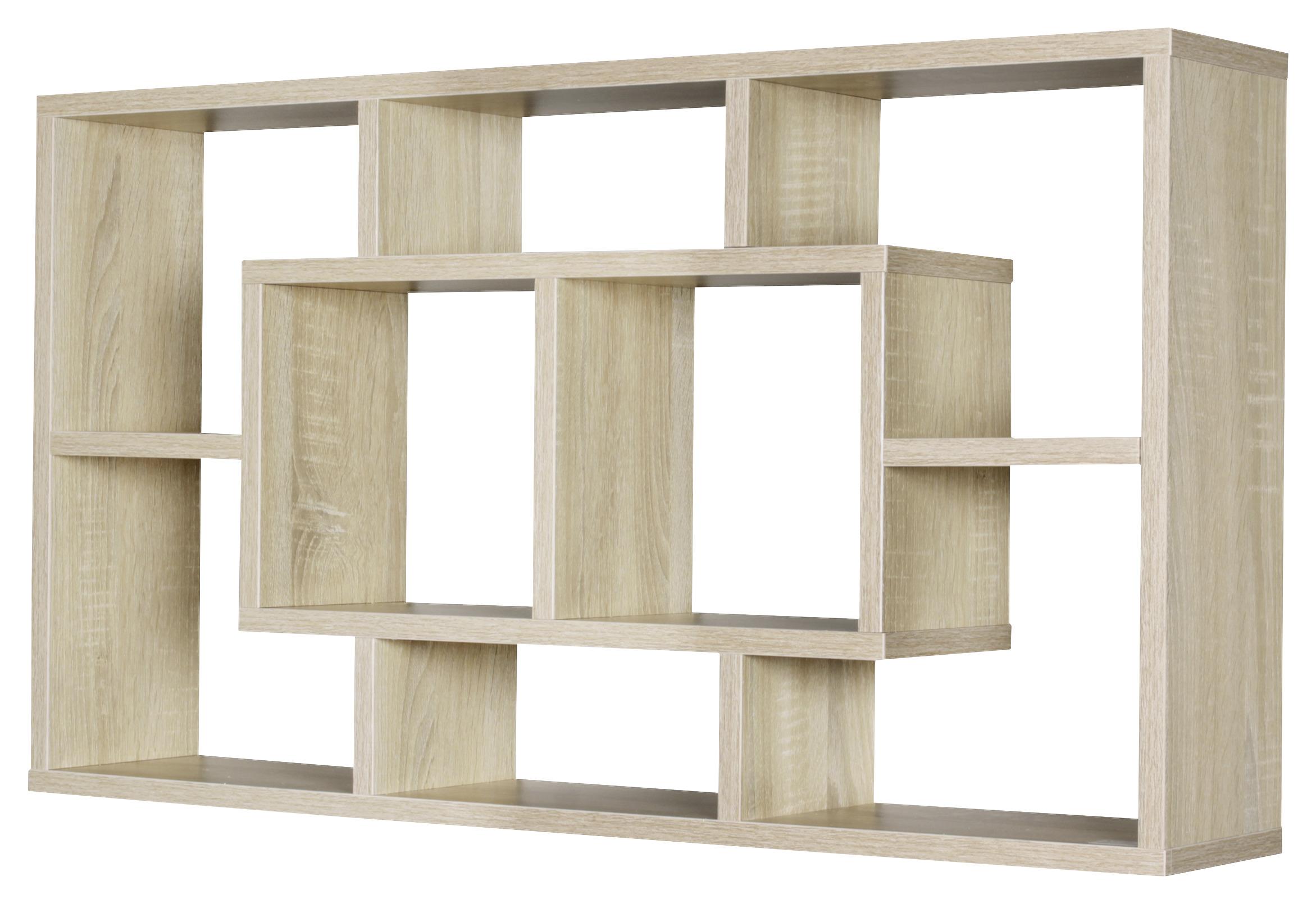 Wandregal Alex ca. 85x48x16 cm Eichefarben - Eichefarben, KONVENTIONELL, Holzwerkstoff (85/47,5/16cm) - MID.YOU