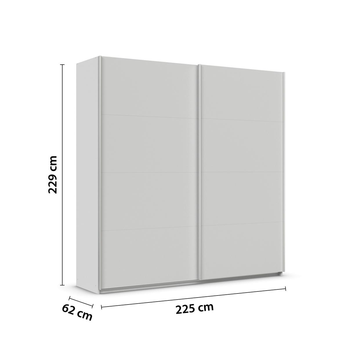 DULAP USI CULISANTE FELDKIRCH - gri deschis, Modern, material pe bază de lemn (225/229/62cm)
