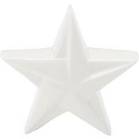 Dekor Csillag Origami - fehér, kerámia (19,5/6,5/19cm)