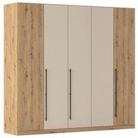 Kleiderschrank Safari Champagner/Eiche Artisan - Champagner/Eiche Artisan, KONVENTIONELL, Holzwerkstoff (226/229/54cm) - Based