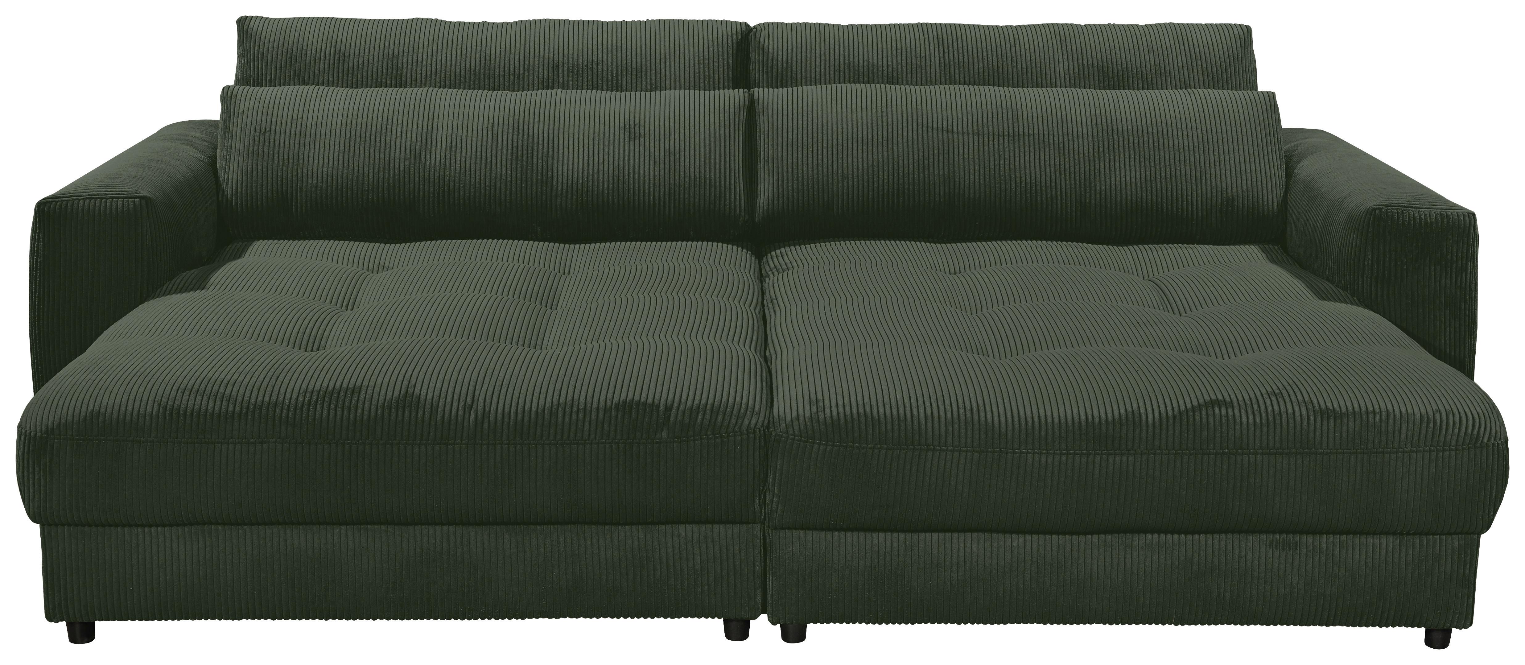 Bigsofa Barura Loveseat ca. 292x194 cm Dunkelgrün - Dunkelgrün/Schwarz, KONVENTIONELL, Holzwerkstoff/Kunststoff (292/90/194cm) - MID.YOU
