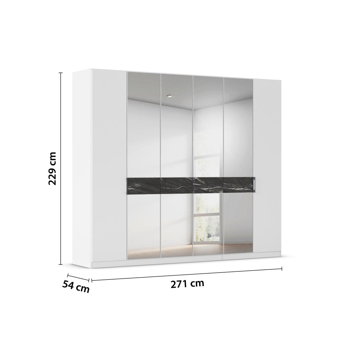 DULAP USI ROTATIVE VERSITY-D - argintiu/alb, Trend, material pe bază de lemn (271/229/54cm) - James Wood