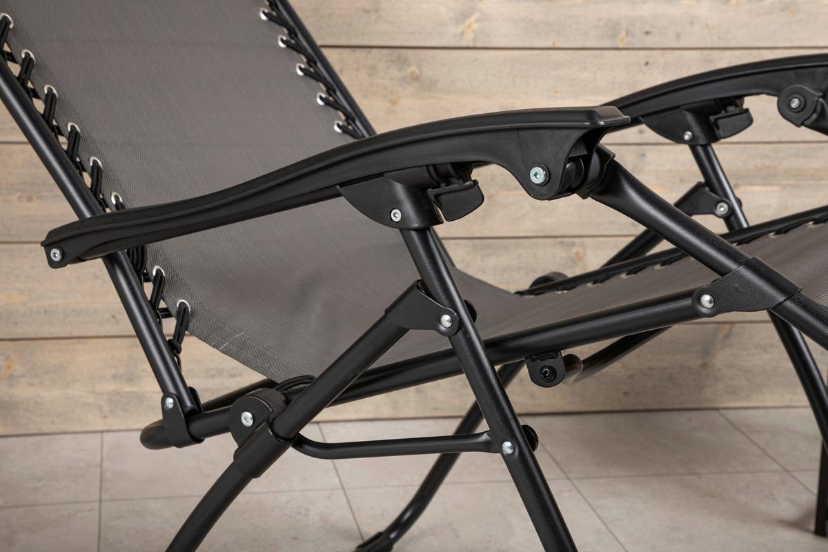 GARTEN-RELAXSESSEL MELKER - Grau, KONVENTIONELL, Kunststoff/Textil (68/112/90cm) - Gardenson