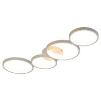 LAMPA SUFITOWA LED SUN - biały, Trend, tworzywo sztuczne/metal (87,5/37/5,5cm) - Novel