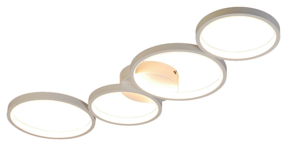 LAMPA SUFITOWA LED SUN - biały, Trend, tworzywo sztuczne/metal (87,5/37/5,5cm) - Novel