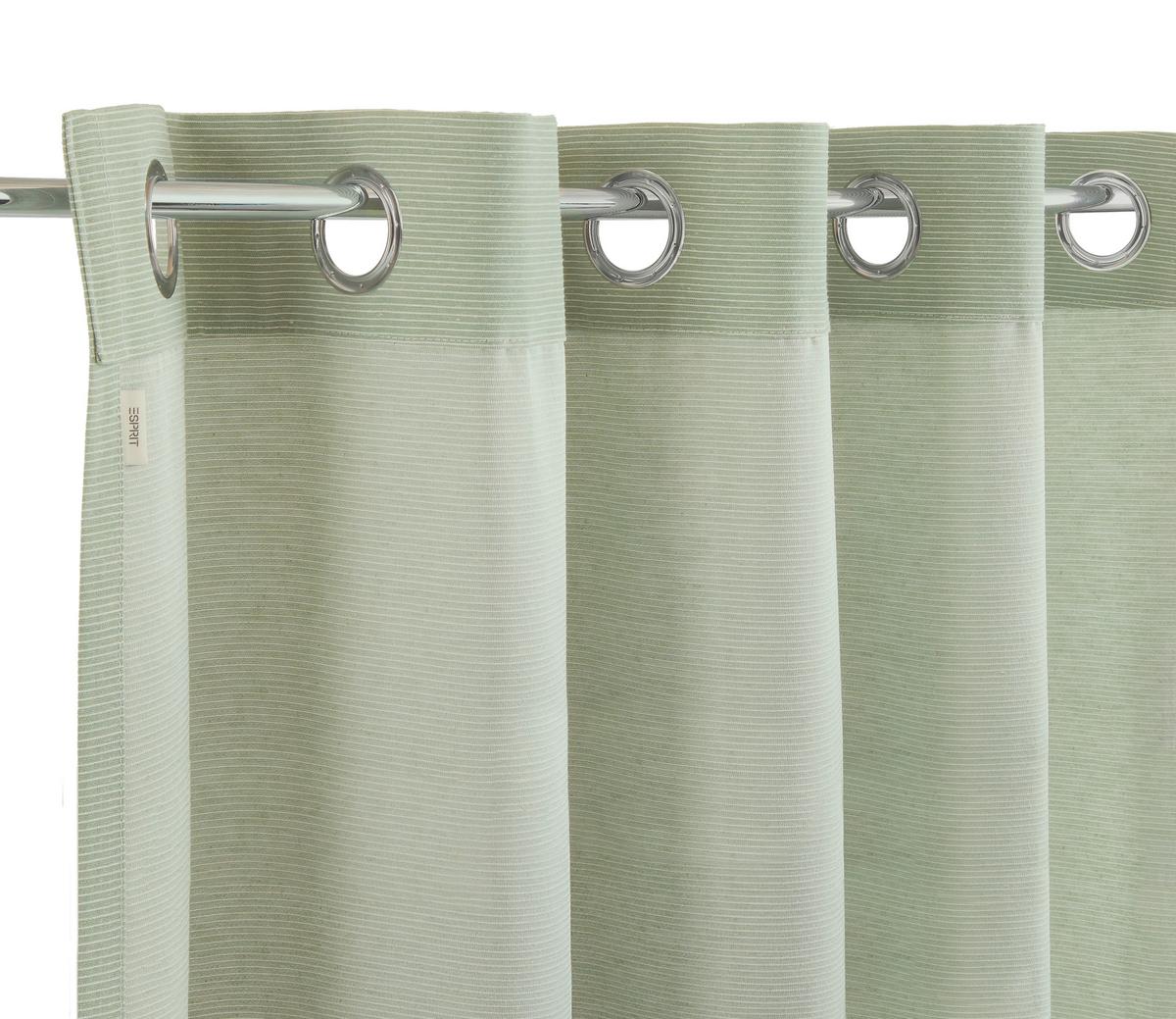 ZASŁONA NA PRZELOTKACH E-NEEDLESTRIPE - szałwiowy, Konventionell, tkanina (140/250cm) - Esprit