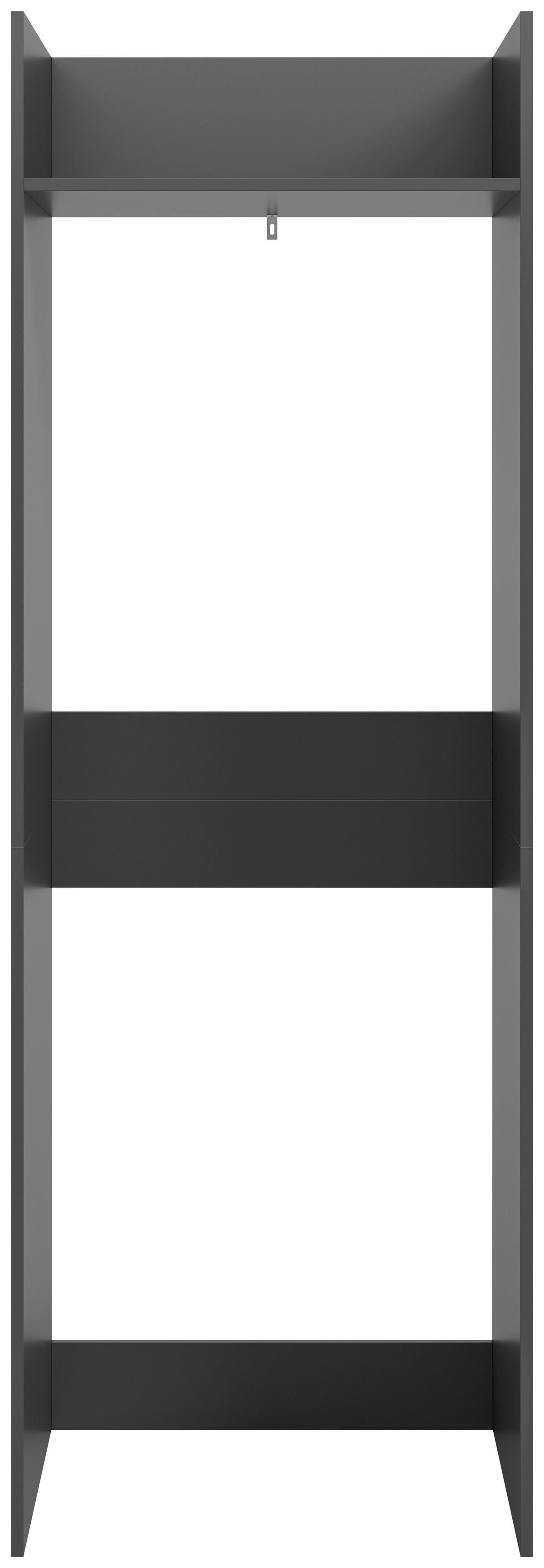 Waschmaschinenschrank Free Anthrazit - Anthrazit/Weiß, Basics, Holzwerkstoff/Kunststoff (66/195/60cm) - MID.YOU