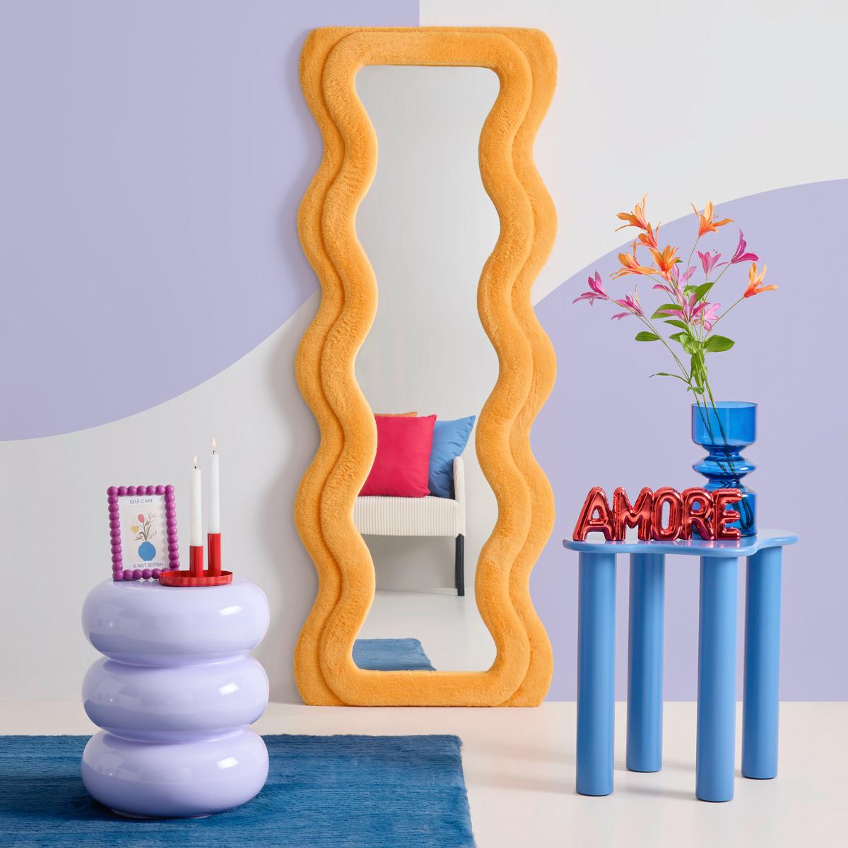 Spiegel Suki Orange ca. 60x160x4cm - Orange, LIFESTYLE, Glas/Holzwerkstoff (60/160/4cm) - Mömax