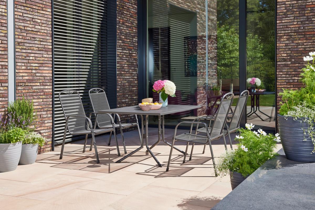 Gartensessel-Set Elda 2-tlg. Anthrazit Hochlehner - Anthrazit, Basics, Metall (57/94/75cm) - Siena Garden