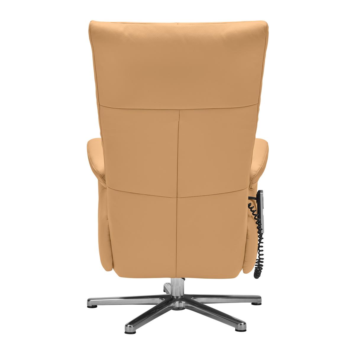Relaxsessel Sitting 2 Cappuccino - Chromfarben/Cappuccino, MODERN, Leder (70/111/80cm) - Premium Living