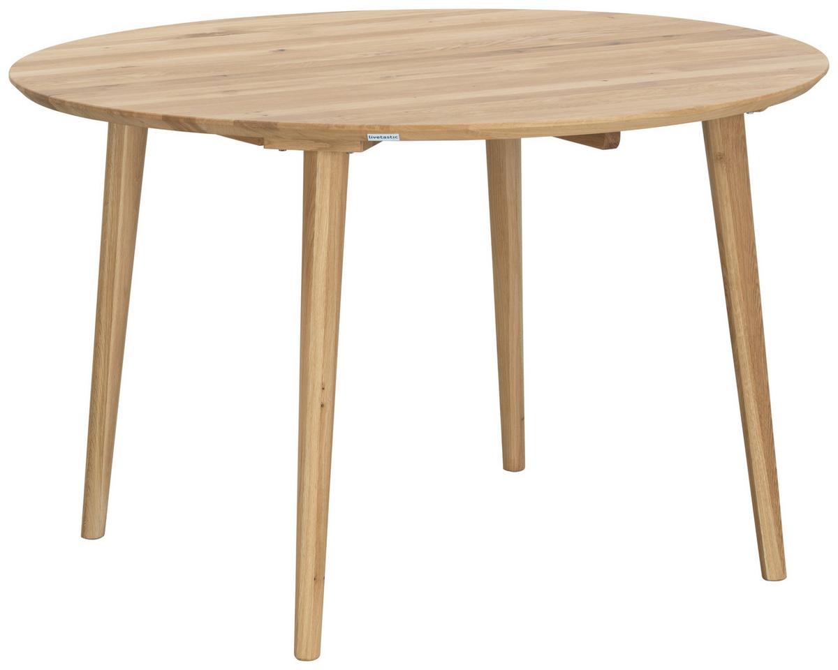 STÓŁ DO JADALNI RUND - dąb dziki, Natur, drewno (105/105/75cm) - Livetastic