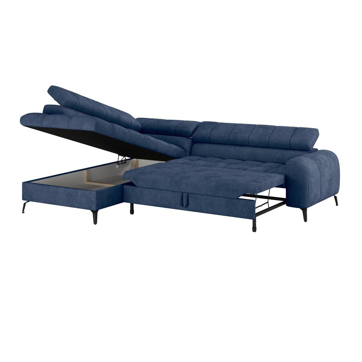 Kutna Garnitura Volf - plava/crna, Trend, tekstil/metal (203/261cm)