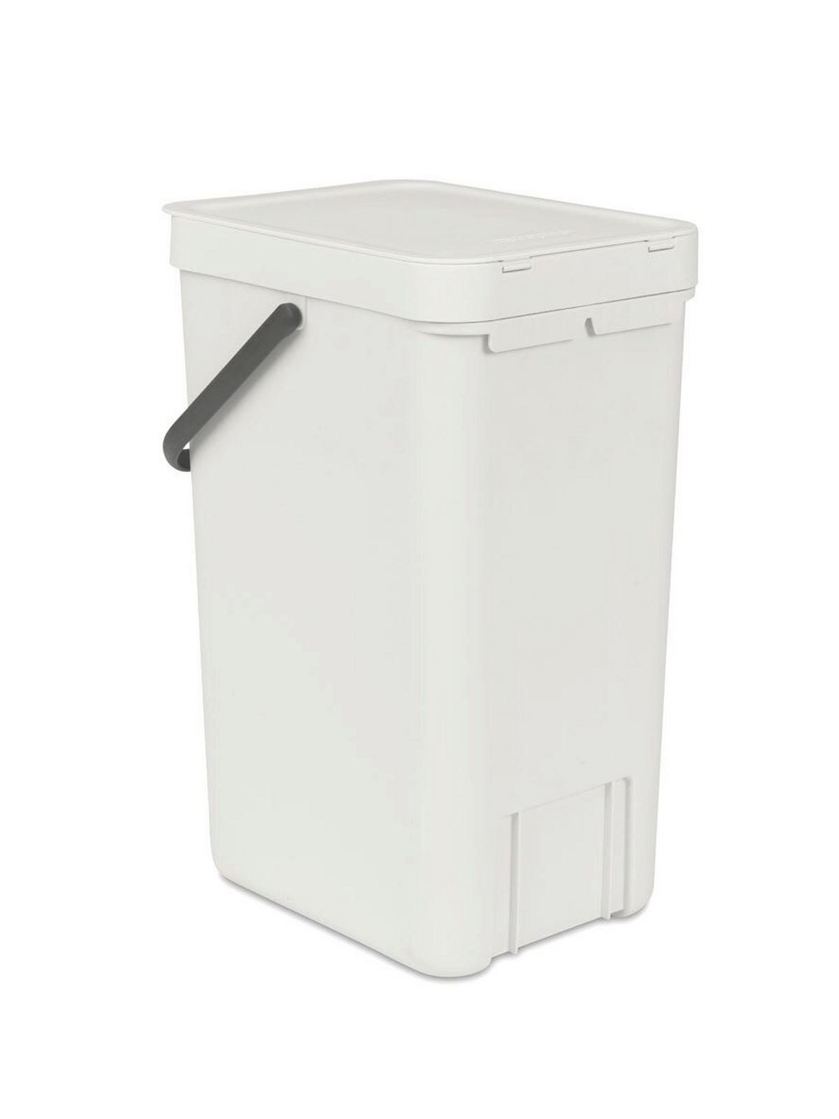 KOSZ NA ODPADY 213465 - jasnoszary, Basics, tworzywo sztuczne (22/40.1/27.9cm) - Brabantia