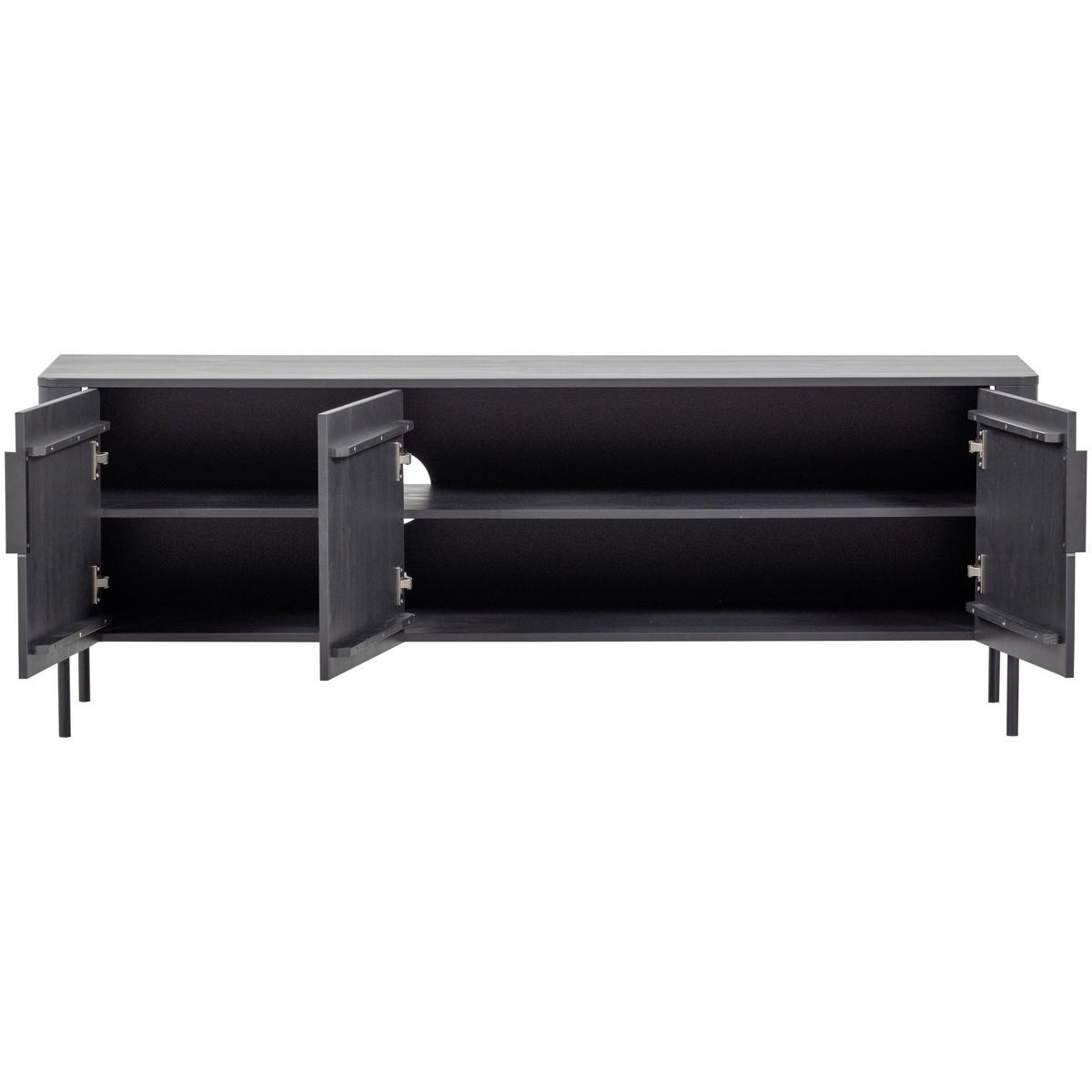 LOWBOARD Gunnar Schwarz B: 154cm - Schwarz, Design, Holz/Metall (154/56/44cm) - Livetastic