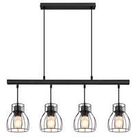 Viseča Led-svetilka 15326-4lm Mina - črna, Trend, kovina/umetna masa (77/14/120cm) - Globo