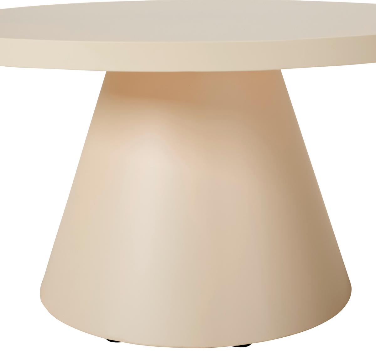 STOLIK KAWOWY CHLOE - kaszmir/kremowy, Design, metal/szkło (81/81/40cm) - Livetastic