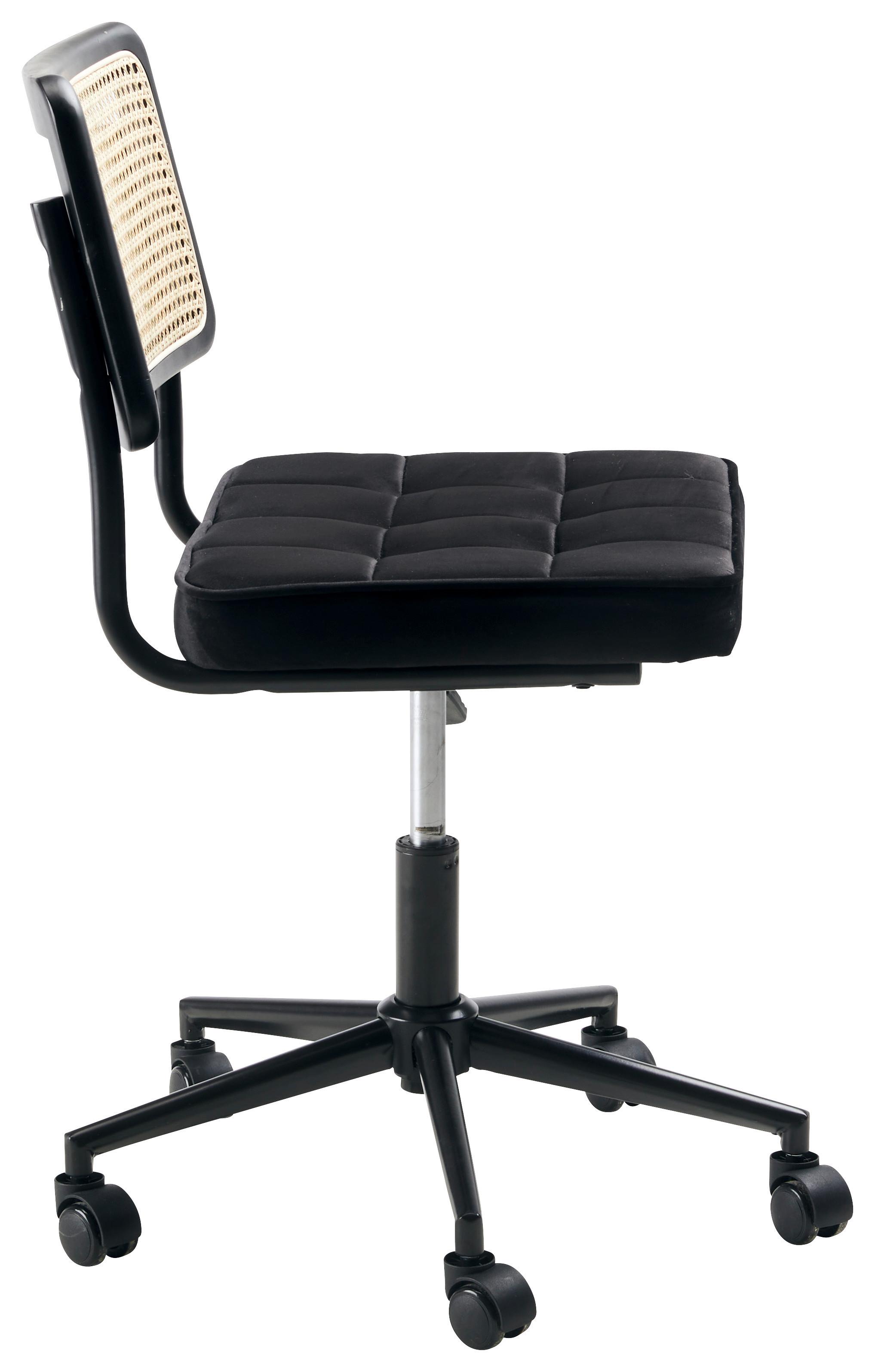 Scaun rotativ MAXIM -TREND- - culoare natur/negru, Modern, plastic/lemn (55/79-89/55cm) - Premium Living