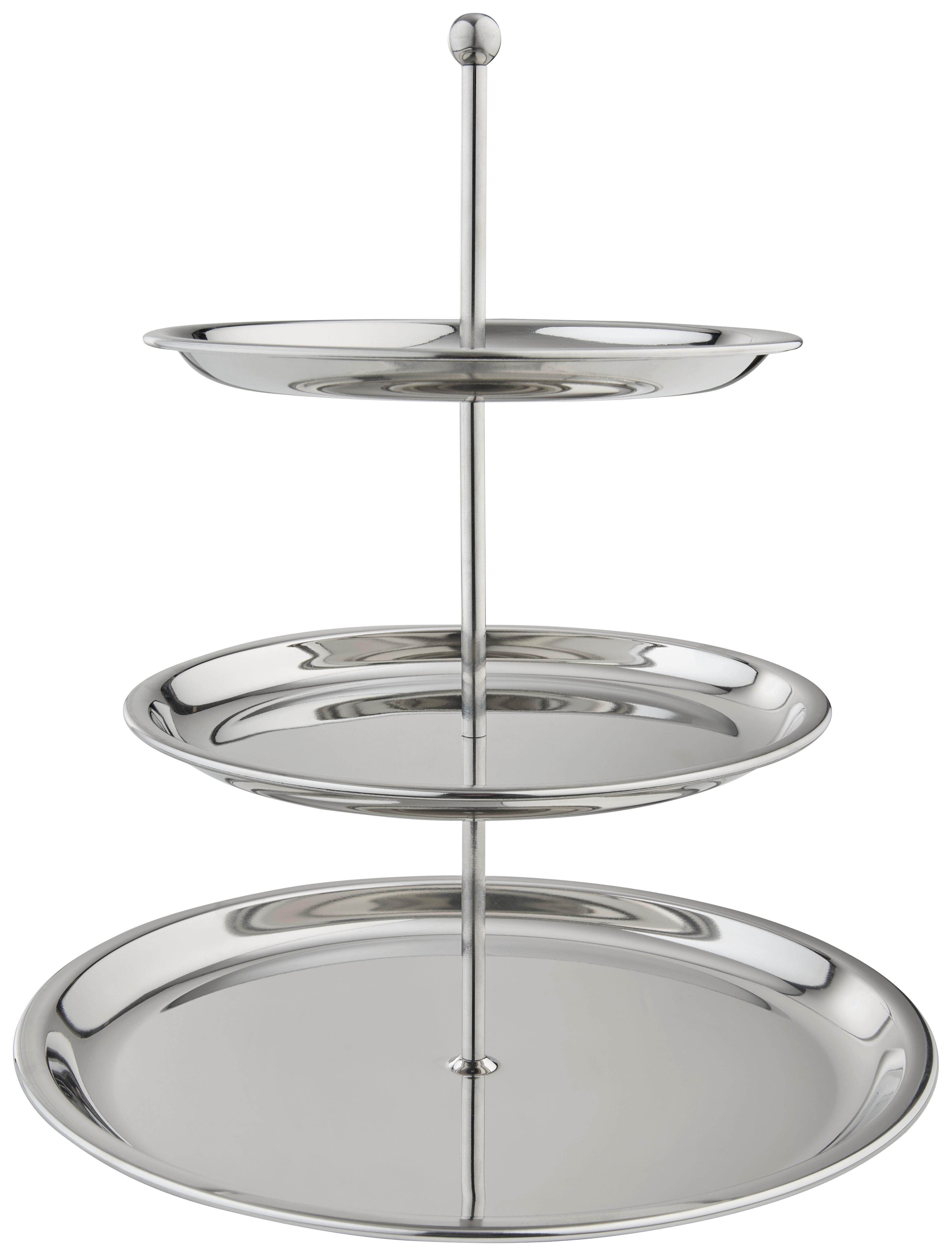 ETAŻERKA 2024.LTZ.3TPC - kolor stalowy, Konventionell, metal (28,9/33cm) - Homeware Profession.
