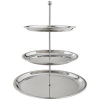ETAŻERKA 2024.LTZ.3TPC - kolor stalowy, Konventionell, metal (28,9/33cm) - Homeware Profession.
