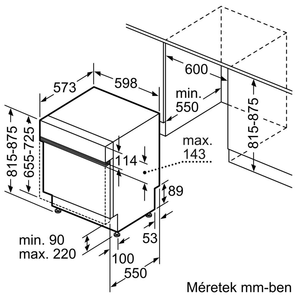 Mosogatógép Smi4hvs14e - (81,5/59,8/57,3cm) - Bosch