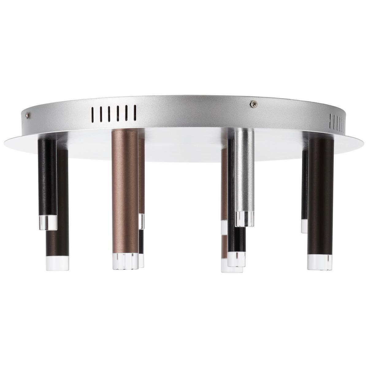 LAMPA SUFITOWA LED G93767/20 CEMBALO - czarny/kolor aluminiowy, Design, tworzywo sztuczne/metal (50,5/21,5cm)