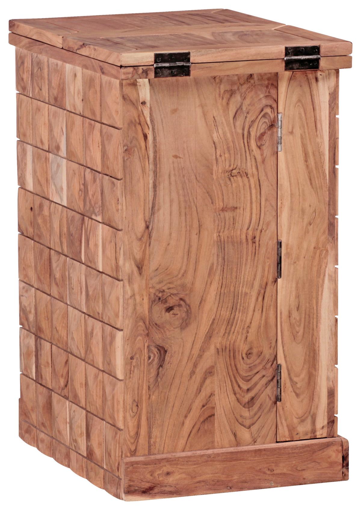 Barschrank ca. 64x91 cm Akazie massiv - Akaziefarben, Design, Holz (65/91/50cm) - MID.YOU
