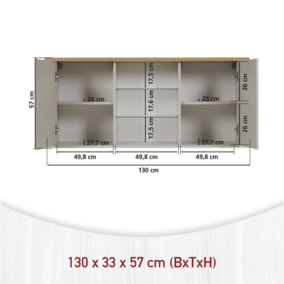 Küchenleerblock Bundle o. Geräte Kaschmir - Kaschmir/Silberfarben, MODERN, Glas/Holzwerkstoff (370cm) - home24