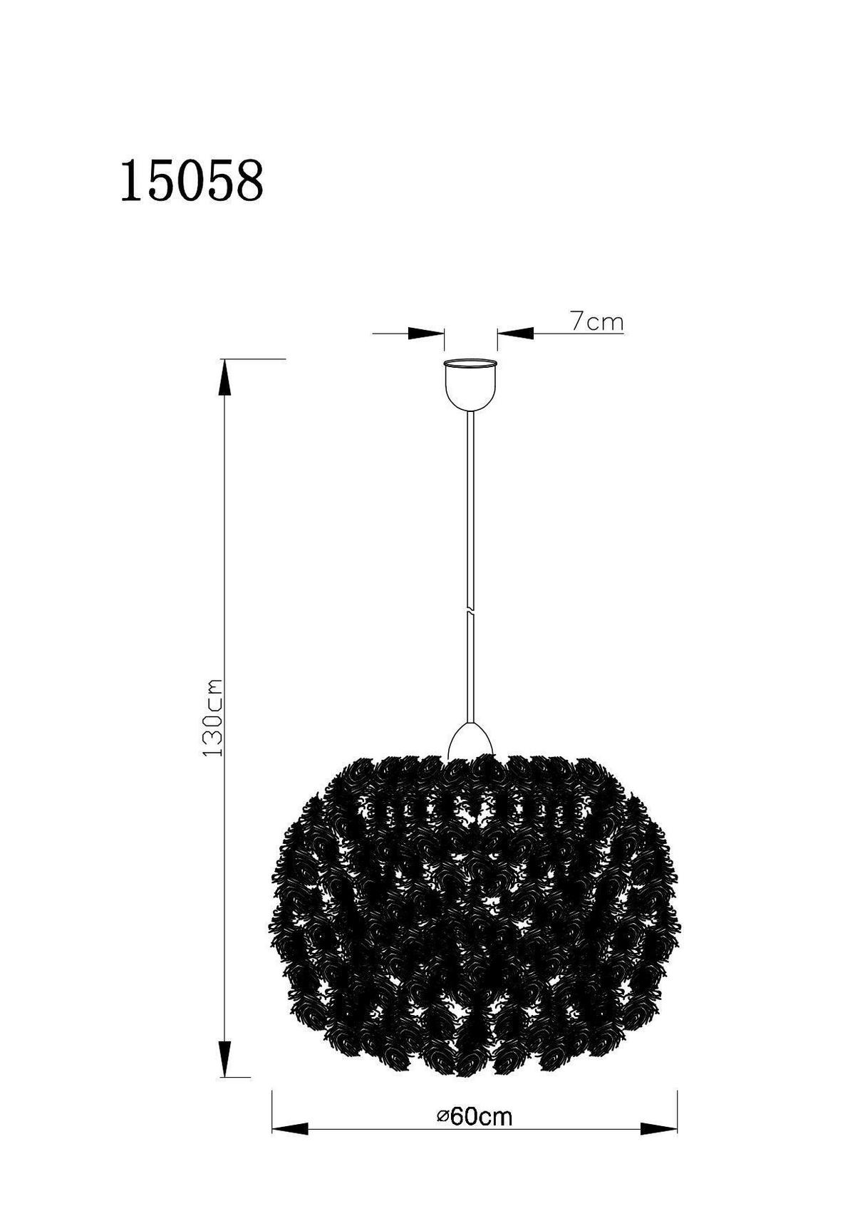 Hängeleuchte Katunga max. 40 Watt - Weiß, Basics, Kunststoff/Textil (60/130cm) - Globo