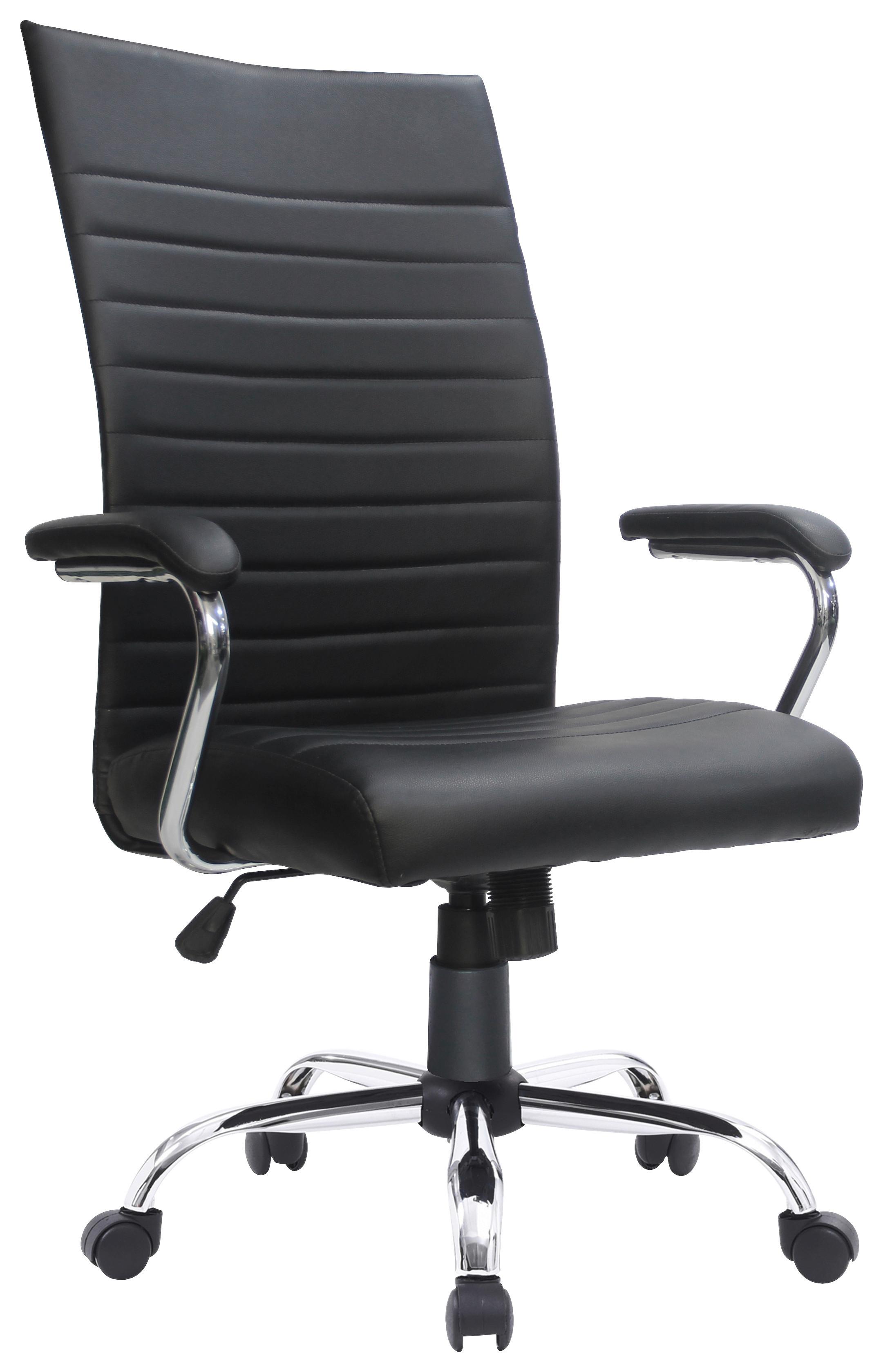 Forgószék Rose - krómszínű/fekete, műanyag/fém (62,5/117,5/62,5cm)