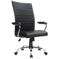 Forgószék Rose - krómszínű/fekete, műanyag/fém (62,5/117,5/62,5cm)