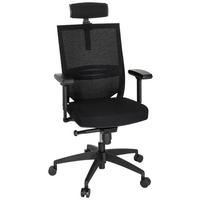 Pisarniški Stol Porto Max High I, Črna - črna, Moderno, umetna masa/tekstil (63/113/65cm) - MID.YOU