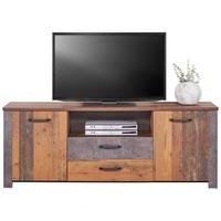 Tv Komoda Ontario - boje hrasta/tamno siva, Trend, drvni materijal/plastika (176/67,7/41,5cm) - Modern Living
