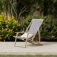 Gartenstuhl Lignano Akaziefarben ca. 102x88x63cm - Dunkelblau/Akaziefarben, Natur, Holz/Textil (102/88/63cm) - Mömax