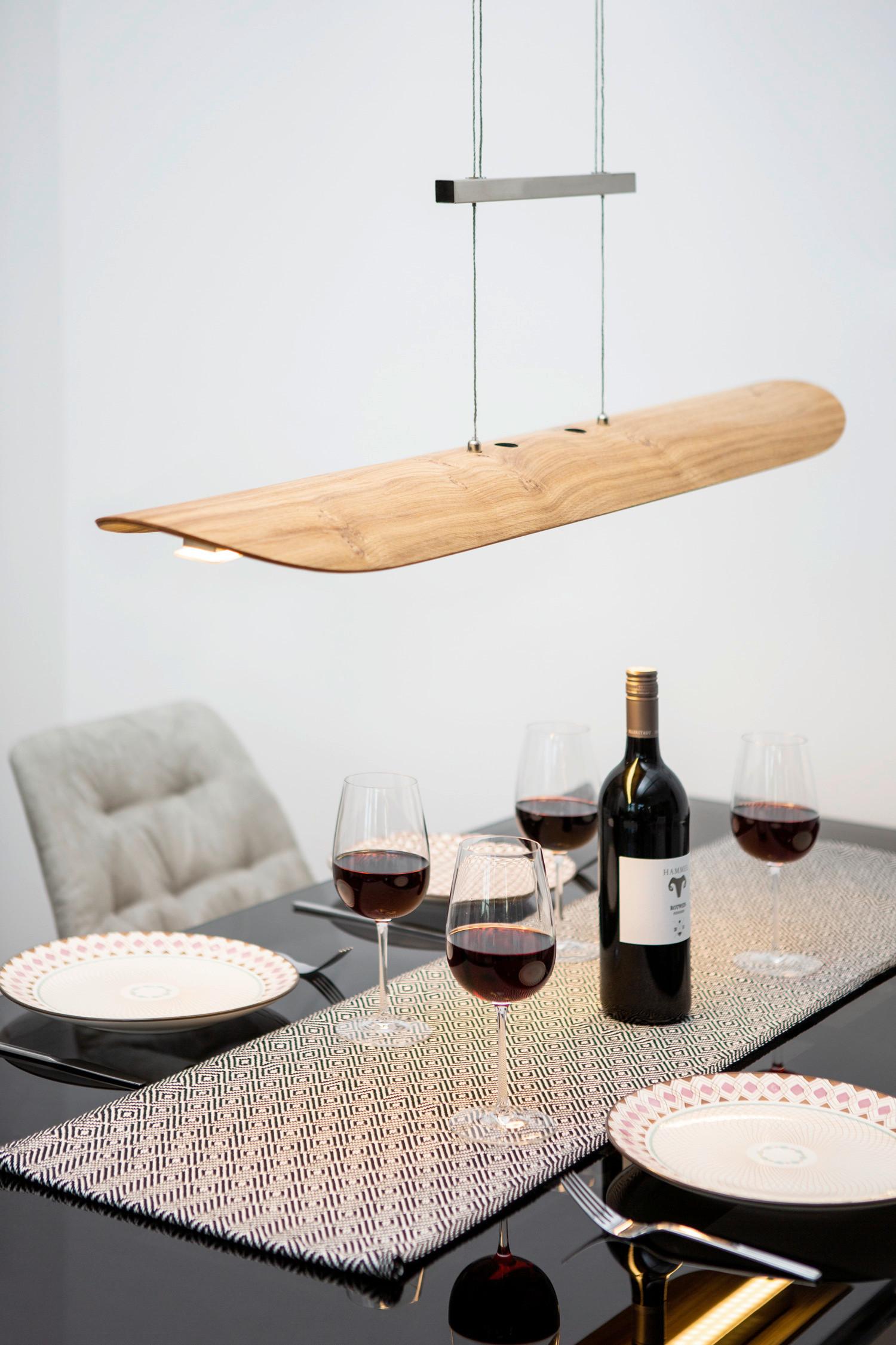 LAMPA WISZĄCA LED 141588 MONTAFON XL - Natur, drewno (120/18/80-160cm) - Waldwelt