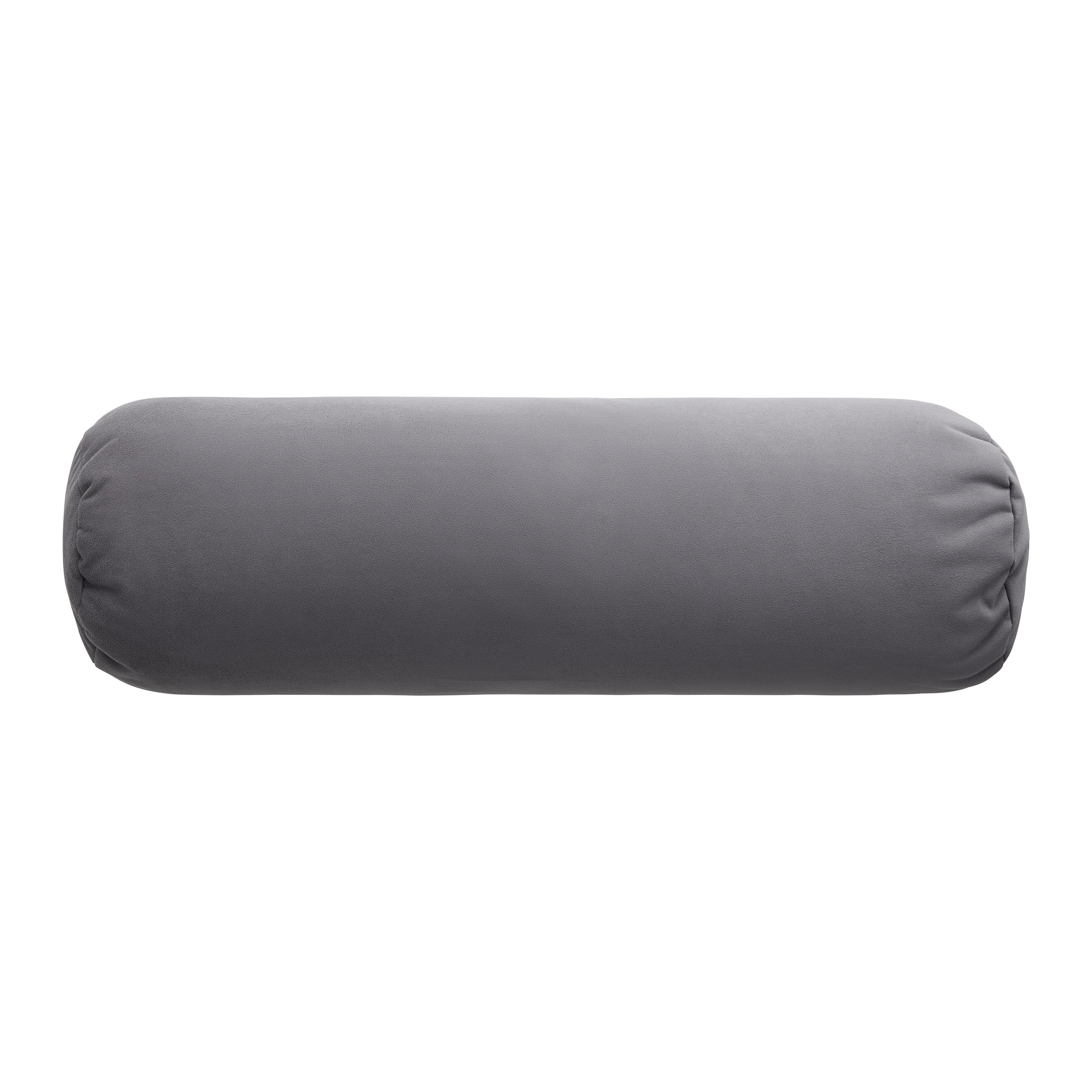 Kissenrolle Universal Graphitfarben - Graphitfarben, Konventionell, Textil (22/70cm) - Mömax