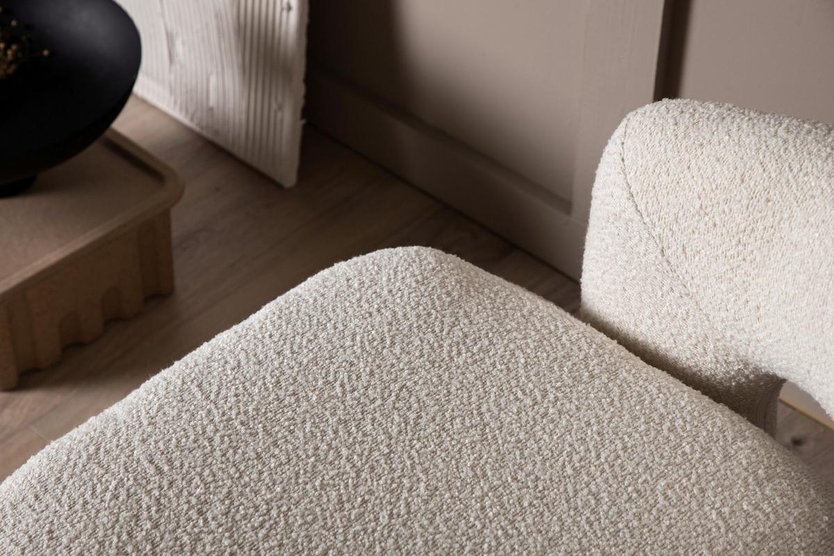 Sessel Laurel ca. 69x75x72 cm Weiß - Weiß, Design, Textil/Metall (69/75/72cm) - Livetastic