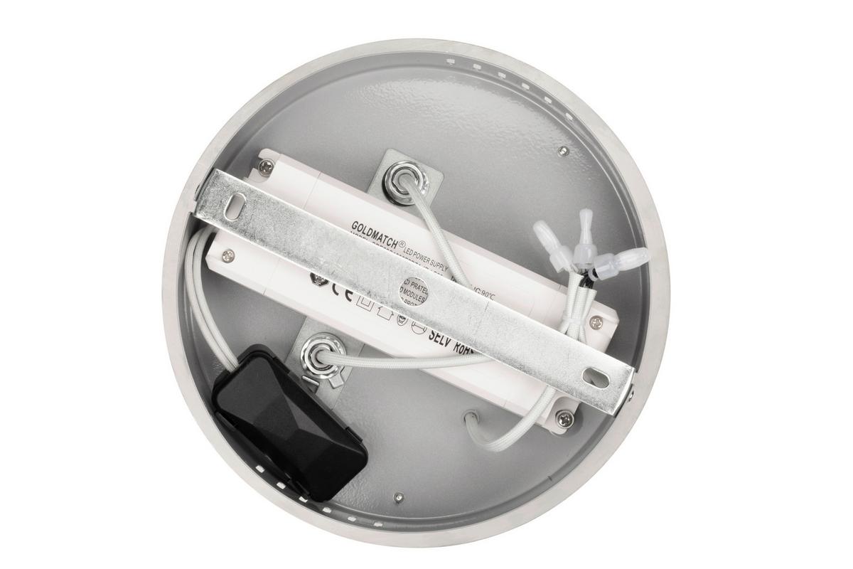 LAMPA SUFITOWA LED FONTANA *SBN* - kolor aluminiowy, Design, tworzywo sztuczne/metal (71/52/9cm) - Novel