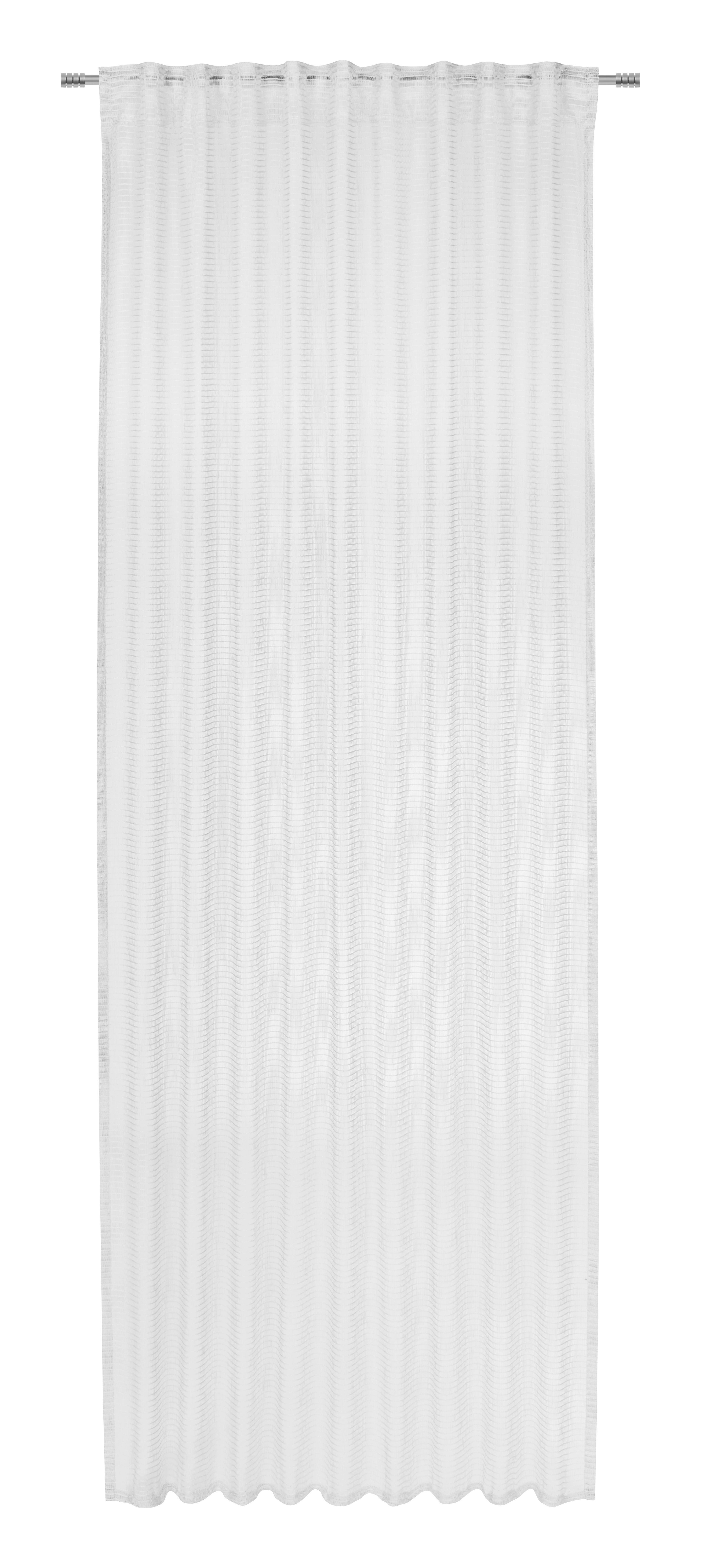 Končana Zavesa Luka - bela, Konvencionalno, tekstil (135/245cm) - Premium Living