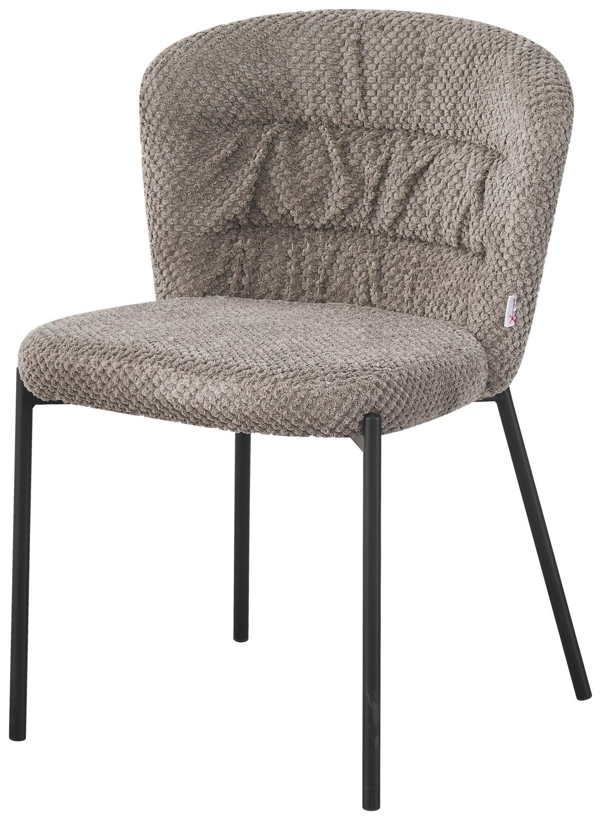 Stuhl Emily Grau - Schwarz/Grau, LIFESTYLE, Holz/Textil (55/79/59cm) - Mömax